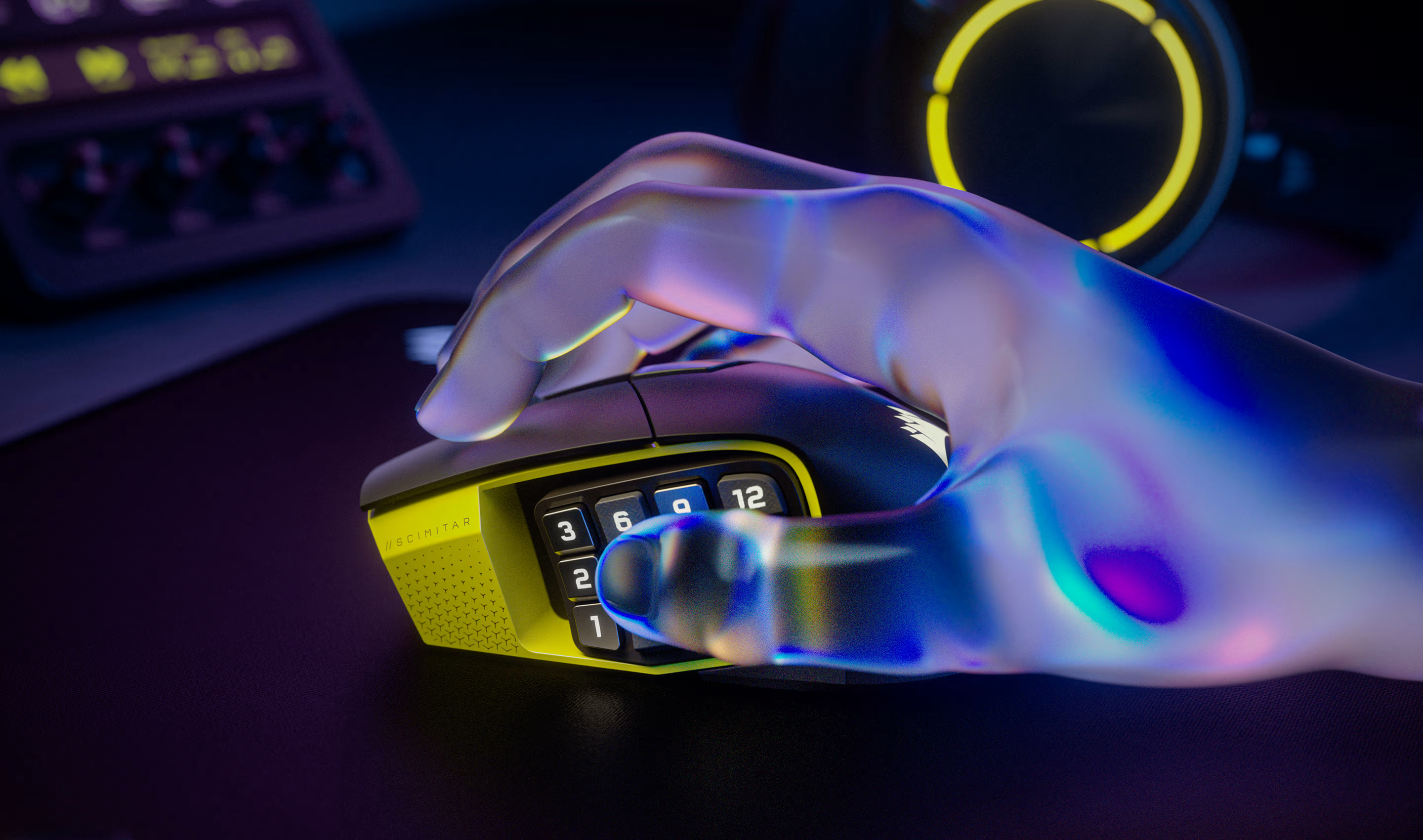 マウス・トラックボール CORSAIR SCIMITAR ELITE WIRELESS SE MMO Corsair Scimitar Elite Wireless SE MMO Gaming Mouse – 33000